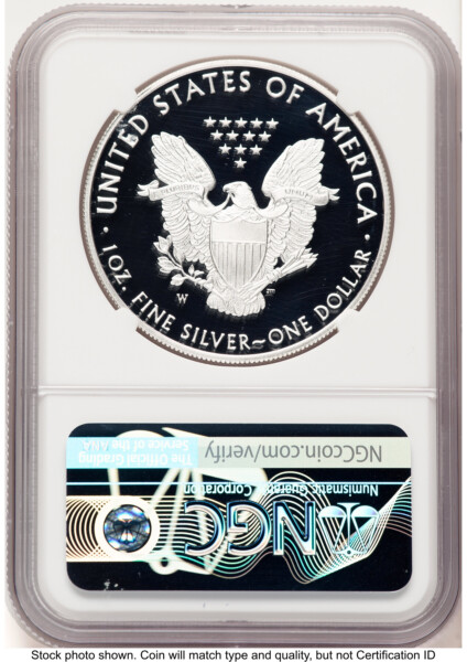 2021-W TY1 Proof Silver Eagle 1 oz ER John Mercanti 70 NGC