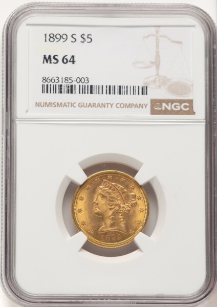 1899-S $5 64 NGC