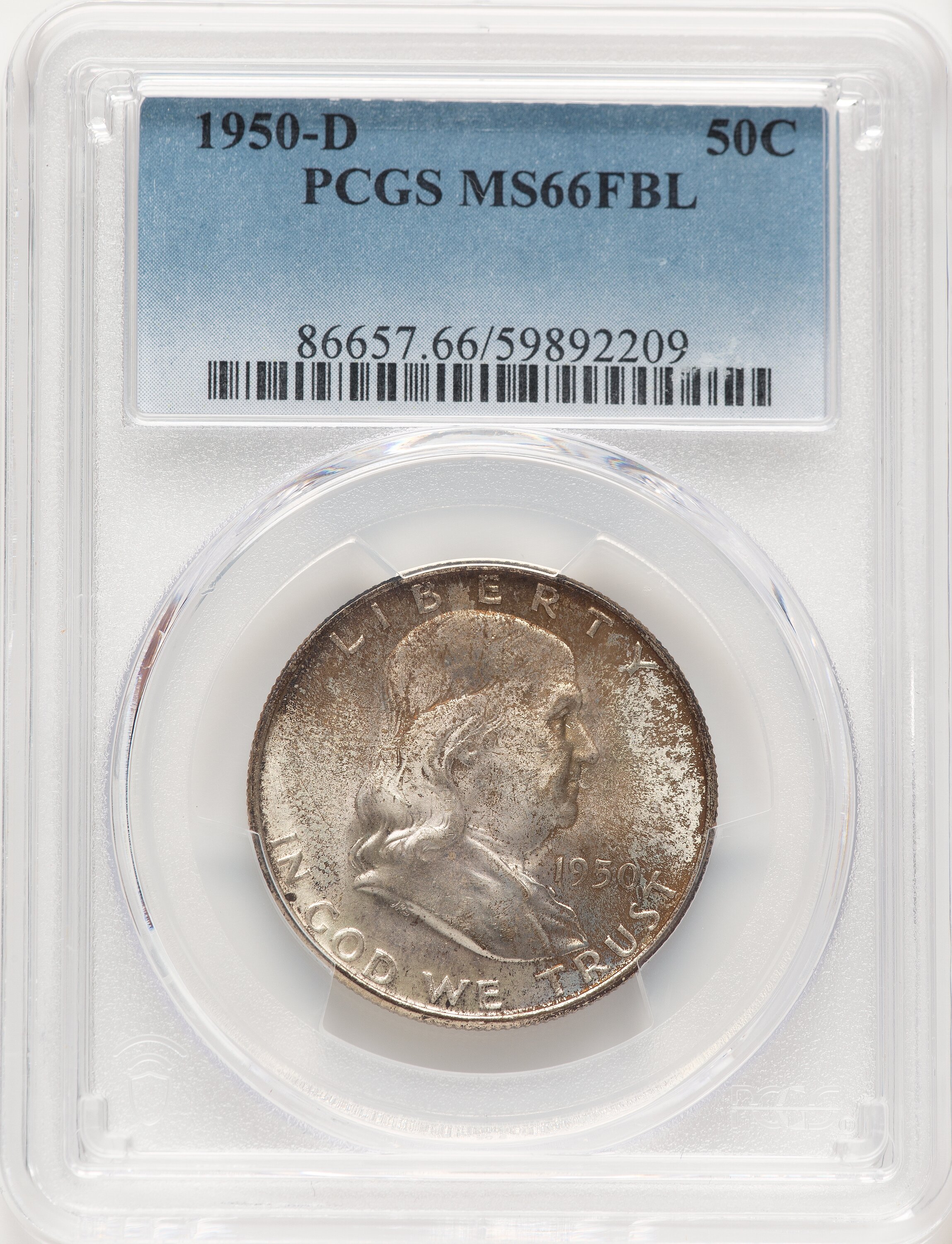 1950-D 50C, FL 66 PCGS