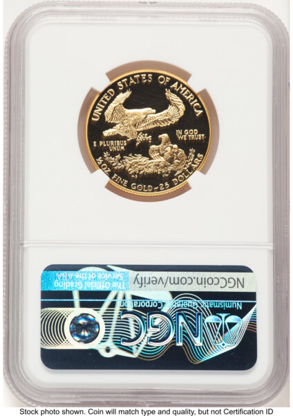 1990-P Proof Gold Eagle 1/2 oz Don Everhart 70 NGC