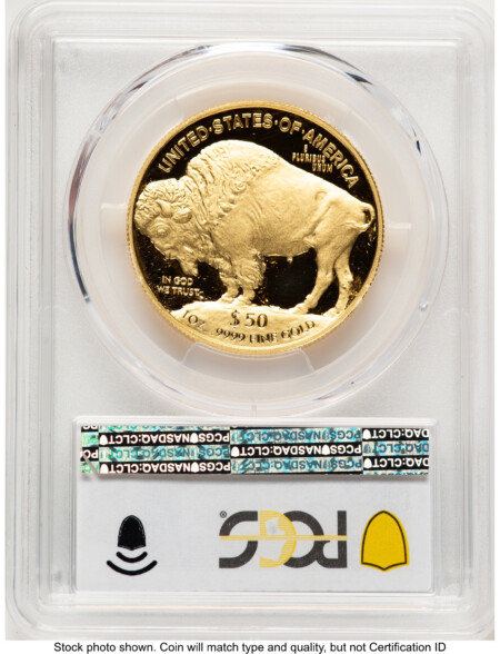 2022-W Proof Gold Buffalo 1 oz FS Blue Gradient 70 PCGS