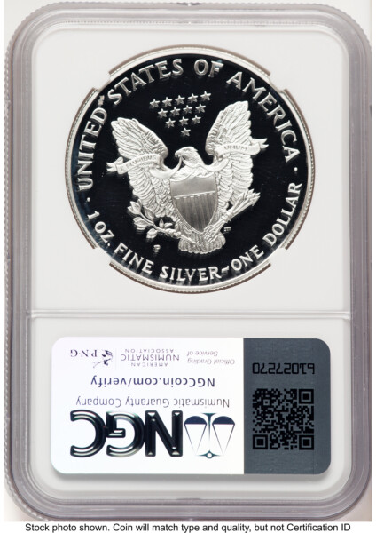 1997-P Proof Silver Eagle 1 oz Thomas Uram 70 NGC