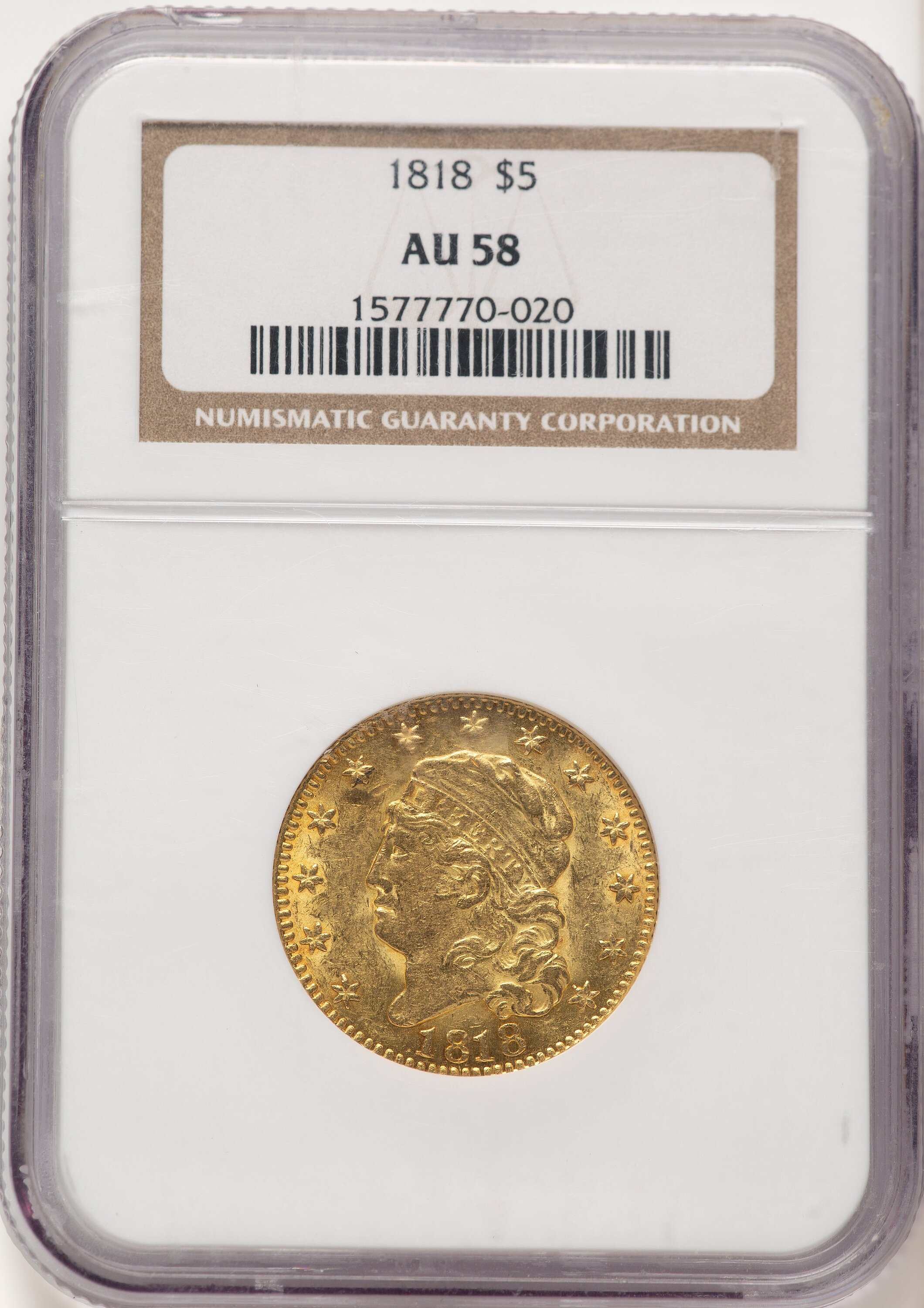 1818 $5 58 NGC
