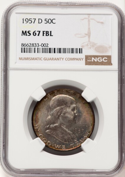 1957-D 50C, FL 67 NGC