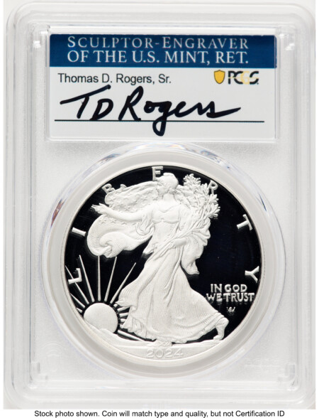 2024-S Proof Silver Eagle 1 oz TD Rogers 70 PCGS