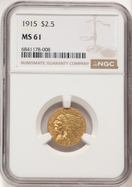 1915 $2 1/2 61 NGC