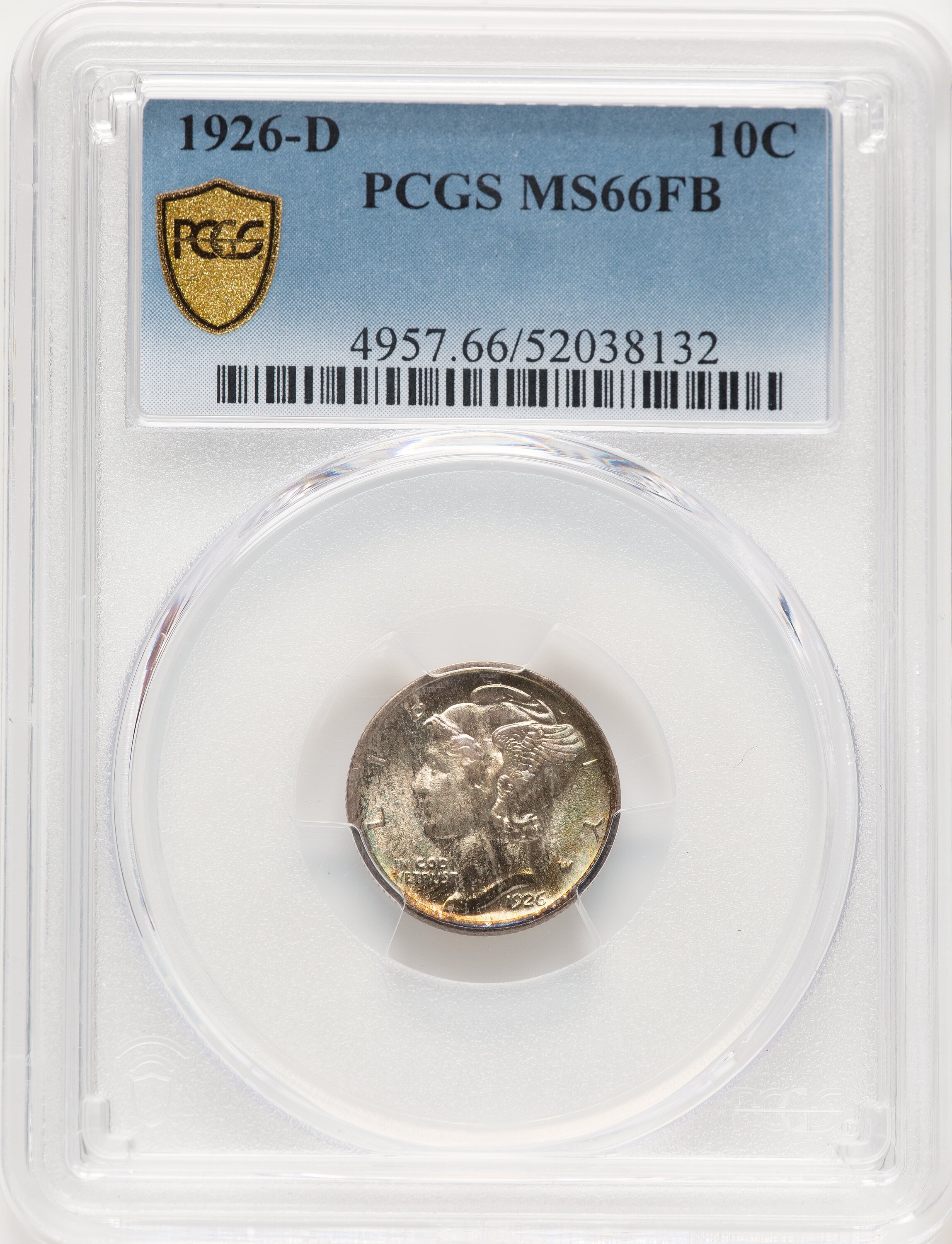 1926-D 10C, FB PCGS Secure 66 PCGS