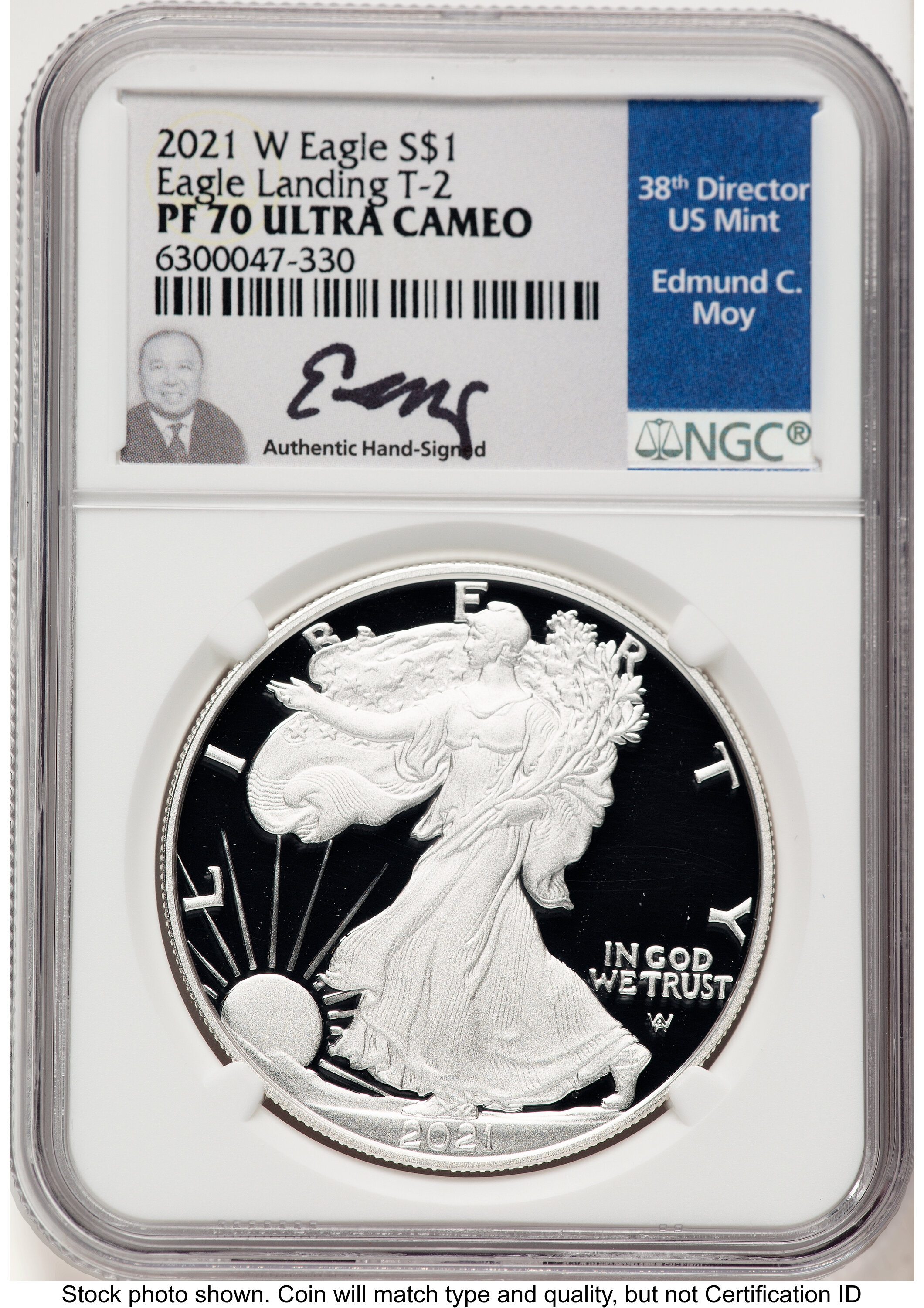 2021-W TY2 Proof Silver Eagle 1 oz Ed Moy 70 NGC