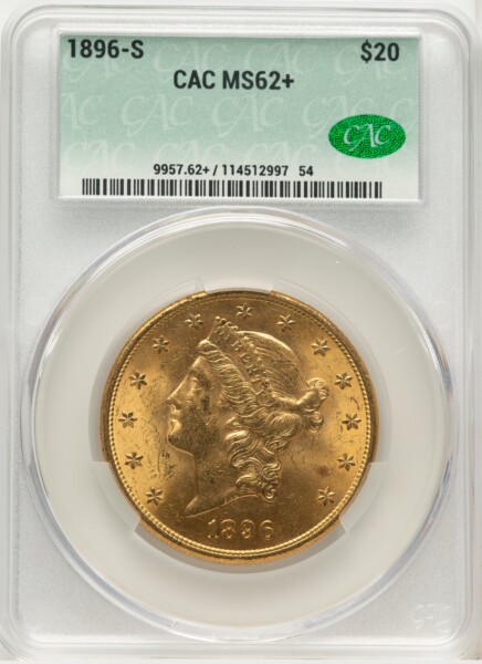 1896-S $20 62 CACG