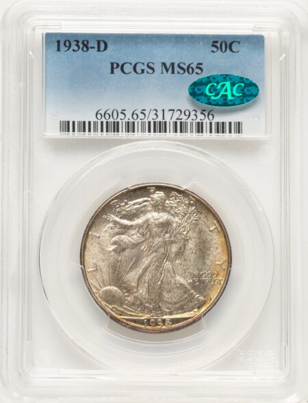 1938-D 50C CAC 65 PCGS