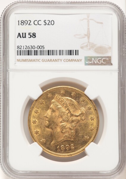 1892-CC $20 58 NGC