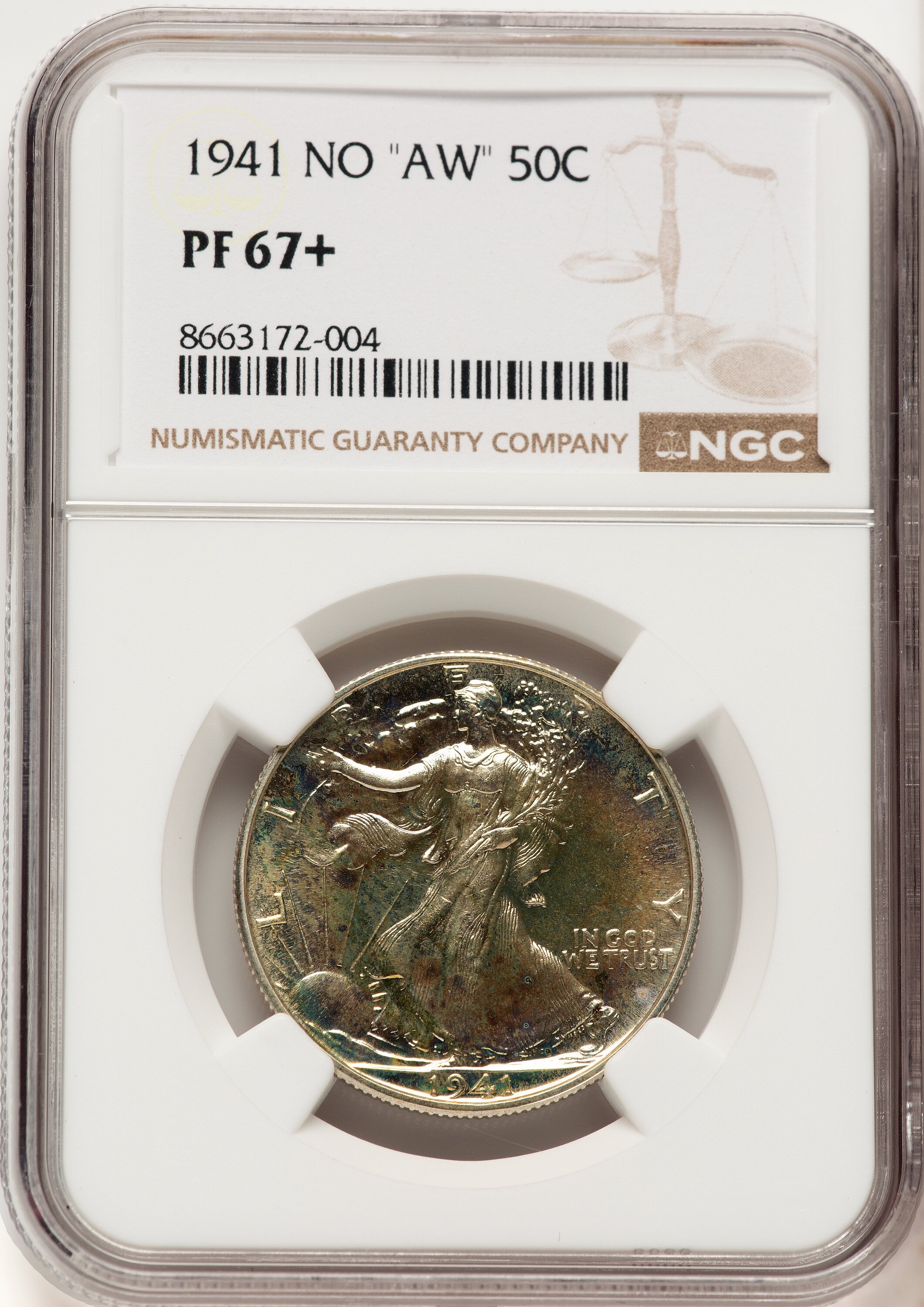 1941 50C NGC Plus 67 NGC
