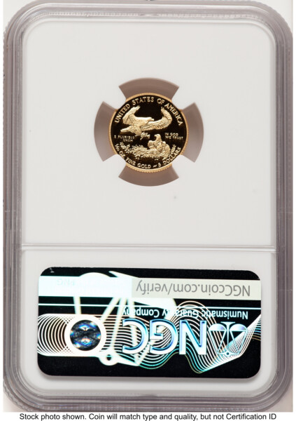 2017-W Proof Gold Eagle 1/10 oz Brown Label 70 NGC