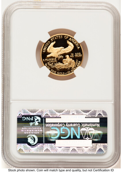1990-P Proof Gold Eagle 1/4 oz Brown Label 70 NGC