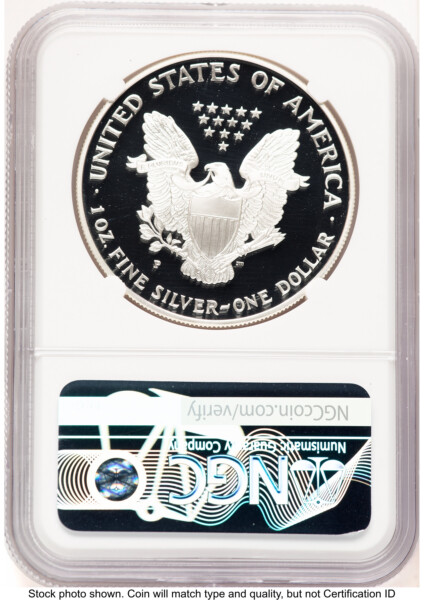 1995-P Proof Silver Eagle 1 oz Mike Castle 70 NGC