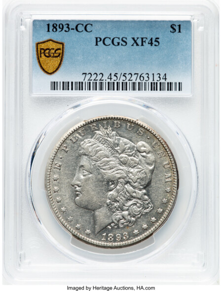 1893-CC S$1 PCGS Secure 45 PCGS