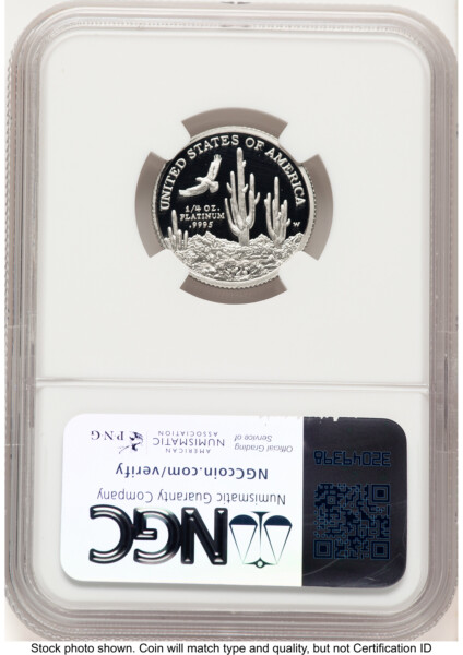 2001-W Proof Platinum Eagle 1/4 oz Brown Label 70 NGC