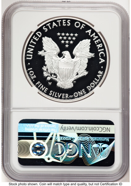 2017-W Proof Silver Eagle 1 oz Mike Castle 70 NGC