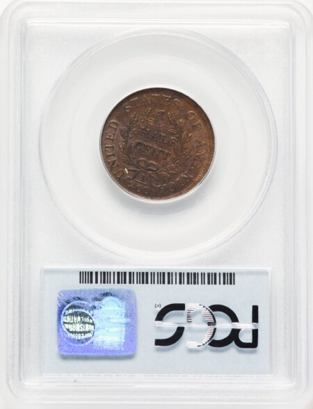 1804 1/2 C Crosslet 4, Stems, BN, MS 64 PCGS