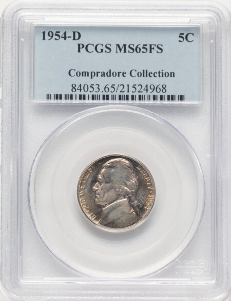 1954-D 5C, FS 65 PCGS