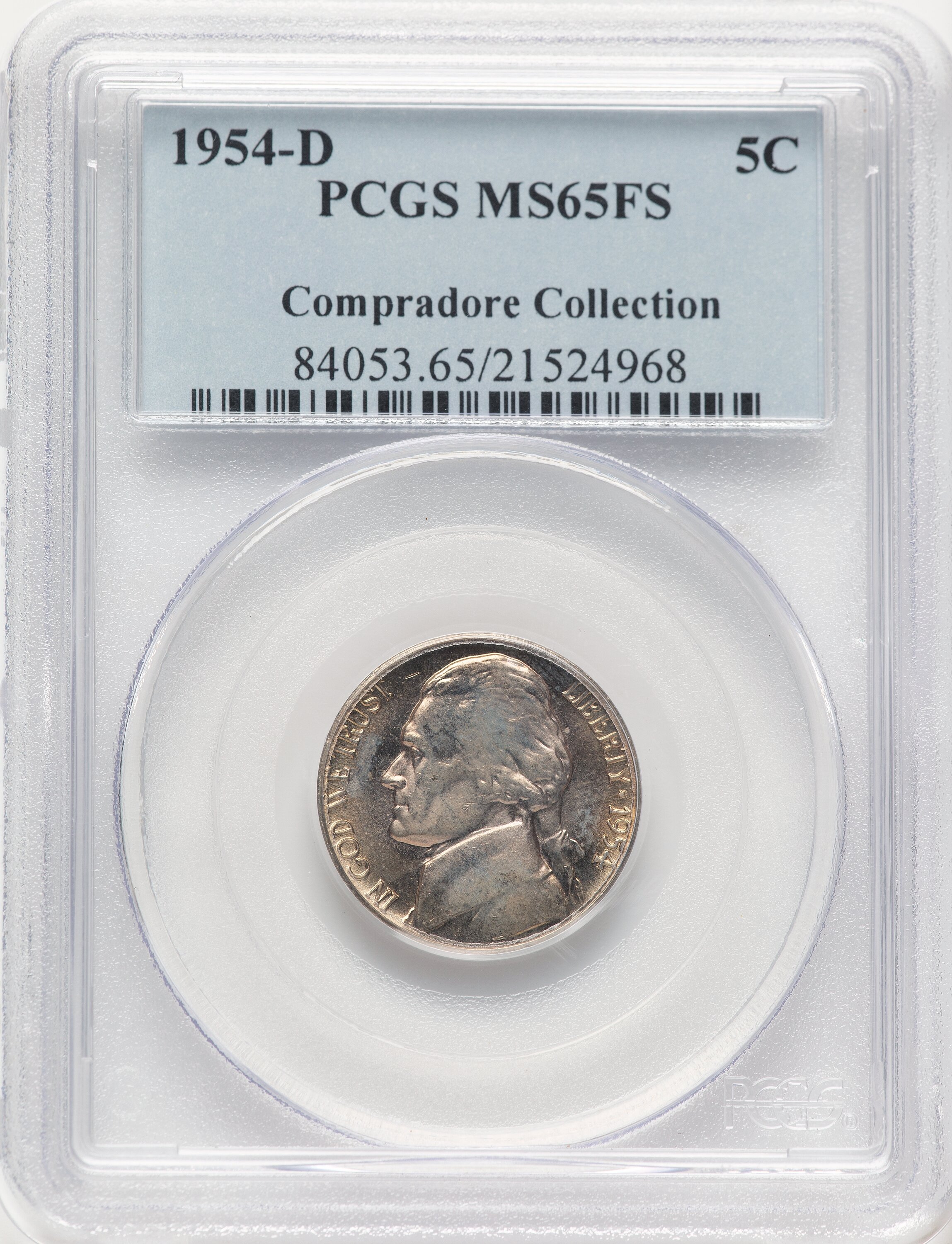 1954-D 5C, FS 65 PCGS