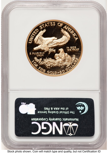 1998-W Proof Gold Eagle 1 oz Brown Label 70 NGC