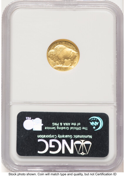 2008-W Burnished Gold Buffalo 1/10 oz ER Blue 70 NGC