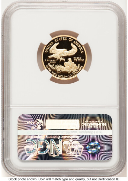 2015-W Proof Gold Eagle 1/4 oz ER Blue 70 NGC