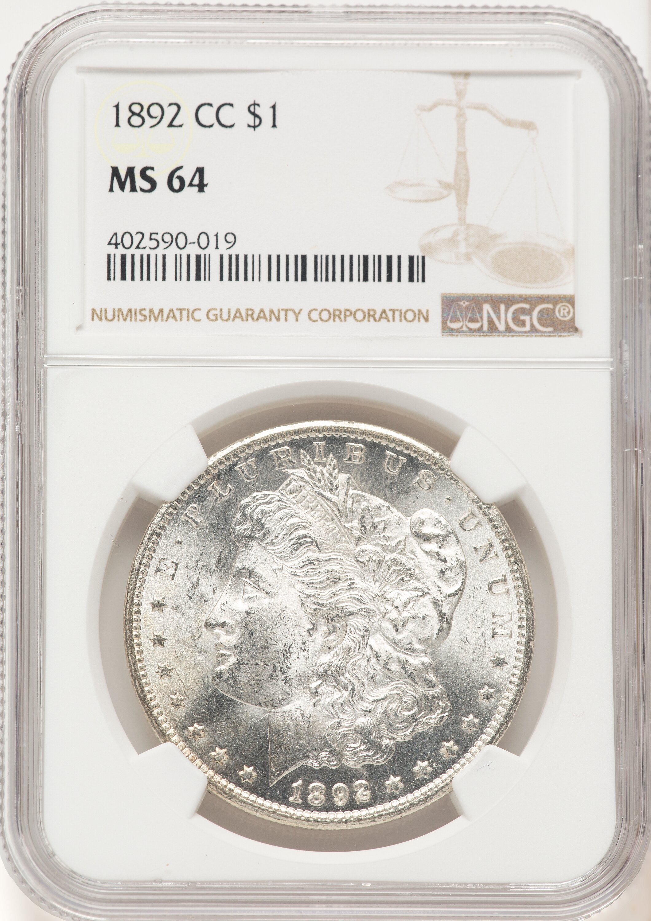 1892-CC S$1 64 NGC