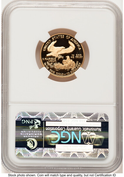 2004-W Proof Gold Eagle 1/4 oz Brown Label 70 NGC