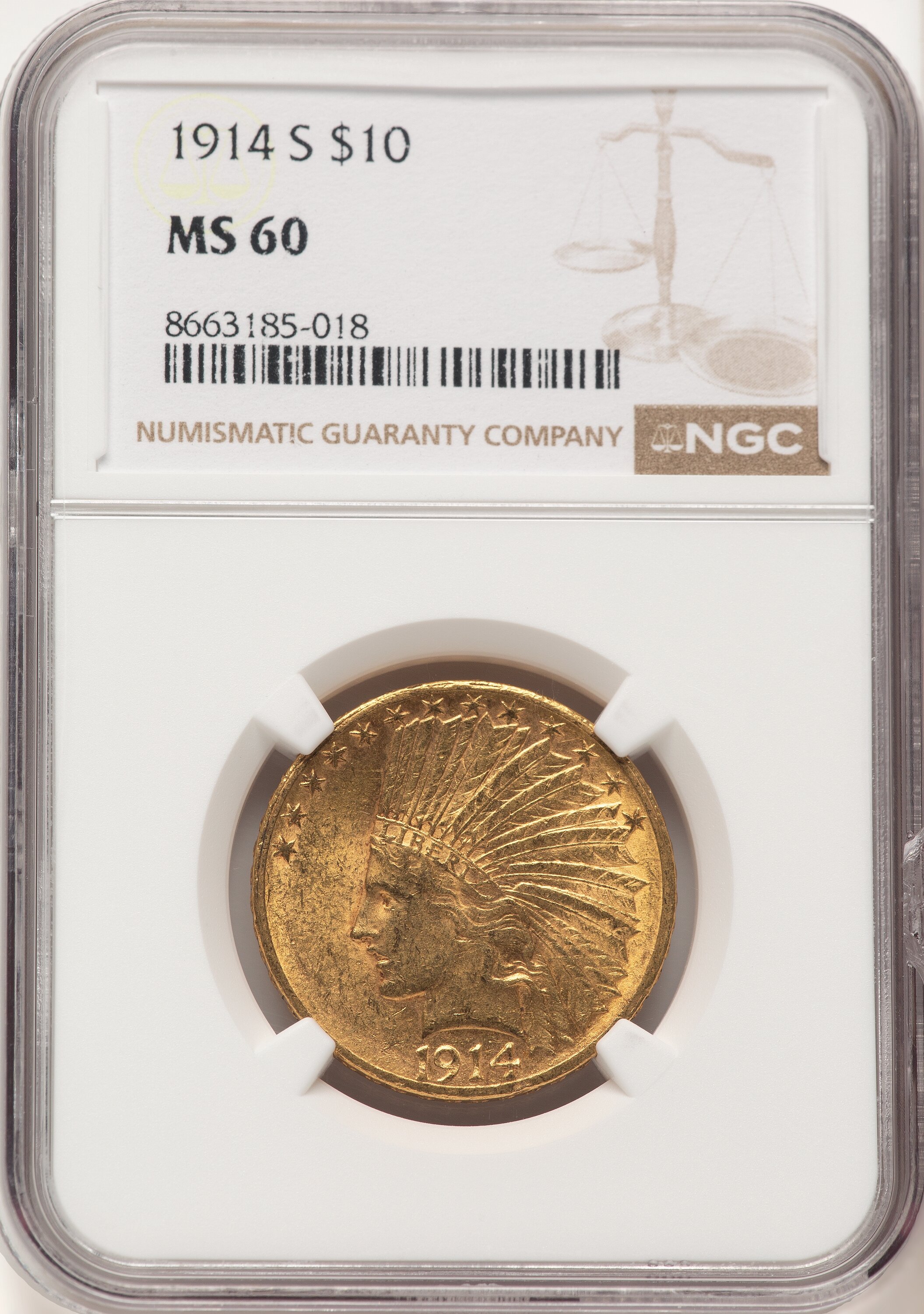 1914-S $10 60 NGC
