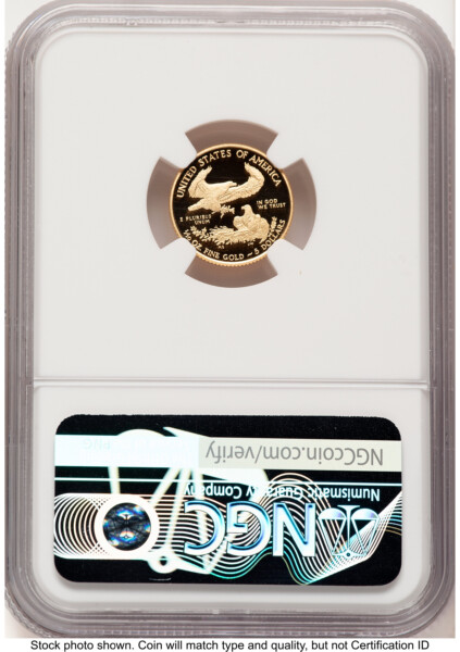 2010-W Proof Gold Eagle 1/10 oz Brown Label 70 NGC