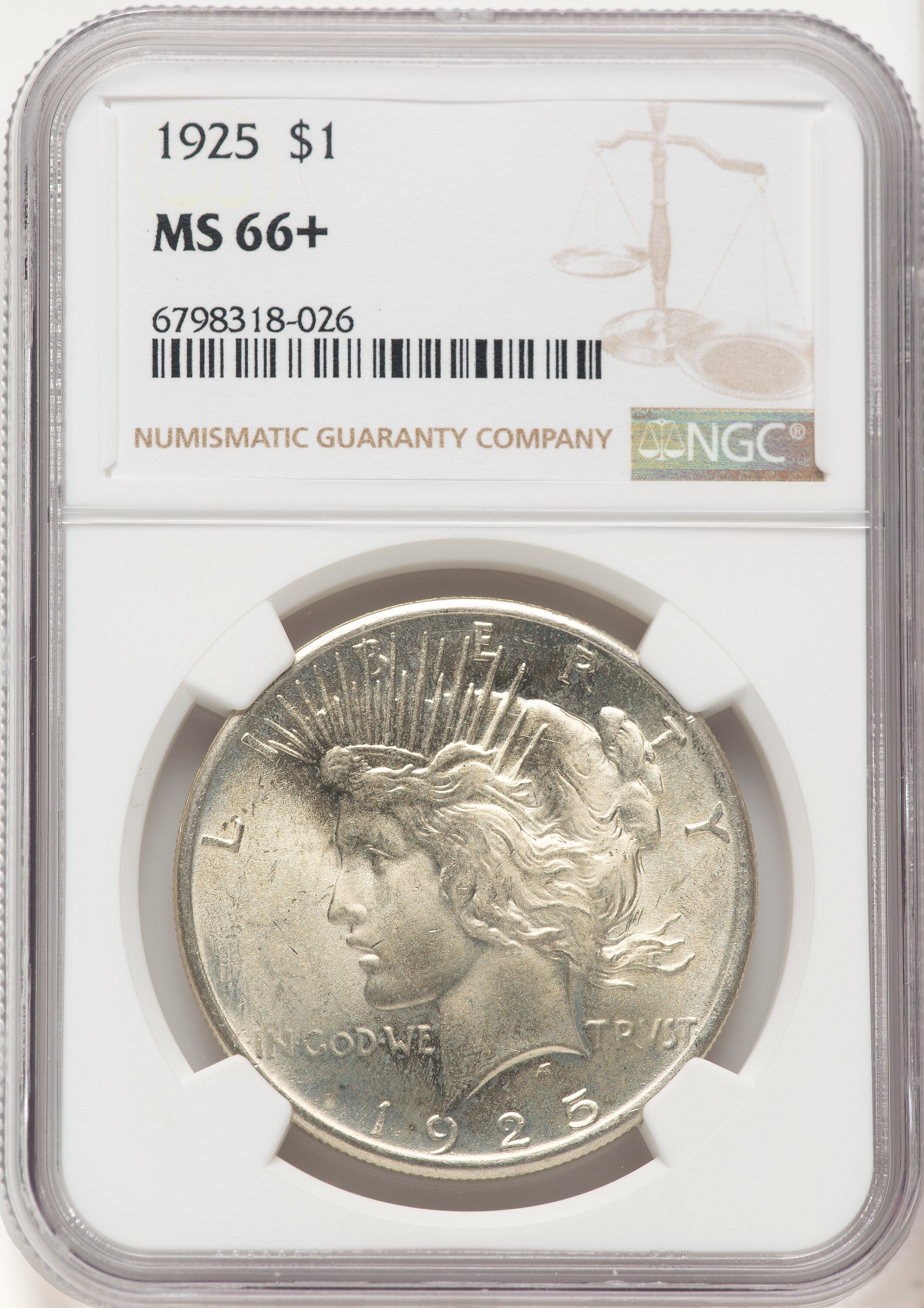 1925 S$1 NGC Plus 66 NGC