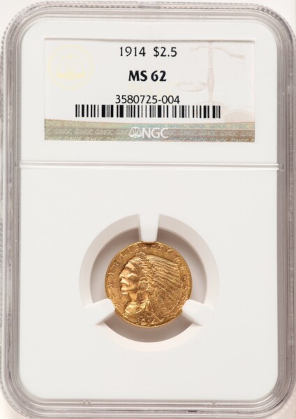 1914 $2 1/2 62 NGC
