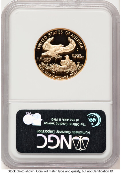 1998-W Proof Gold Eagle 1/2 oz Brown Label 70 NGC