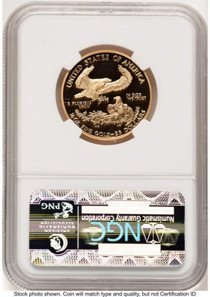 2001-W Proof Gold Eagle 1/2 oz Brown Label 70 NGC