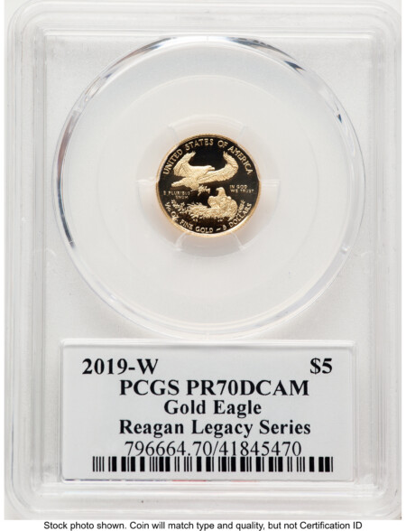 2019-W Proof Gold Eagle 1/10 oz Reagan Legacy Series Michael Reagan 70 PCGS