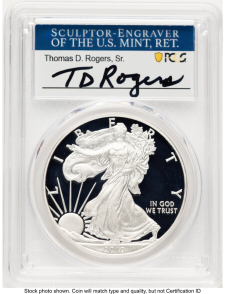 2010-W Proof Silver Eagle 1 oz TD Rogers 70 PCGS