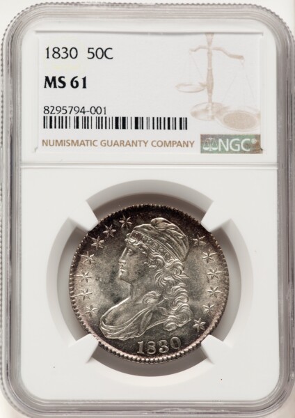 1830 50C Small 0, MS 61 NGC