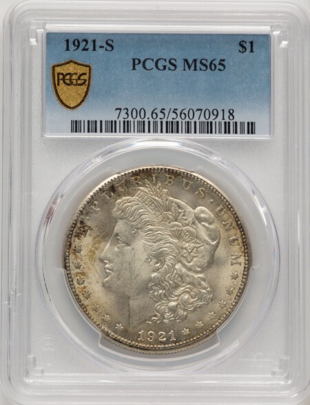 1921-S S$1 PCGS Secure 65 PCGS