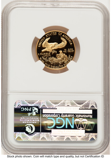 1997-W Proof Gold Eagle 1/4 oz Brown Label 70 NGC
