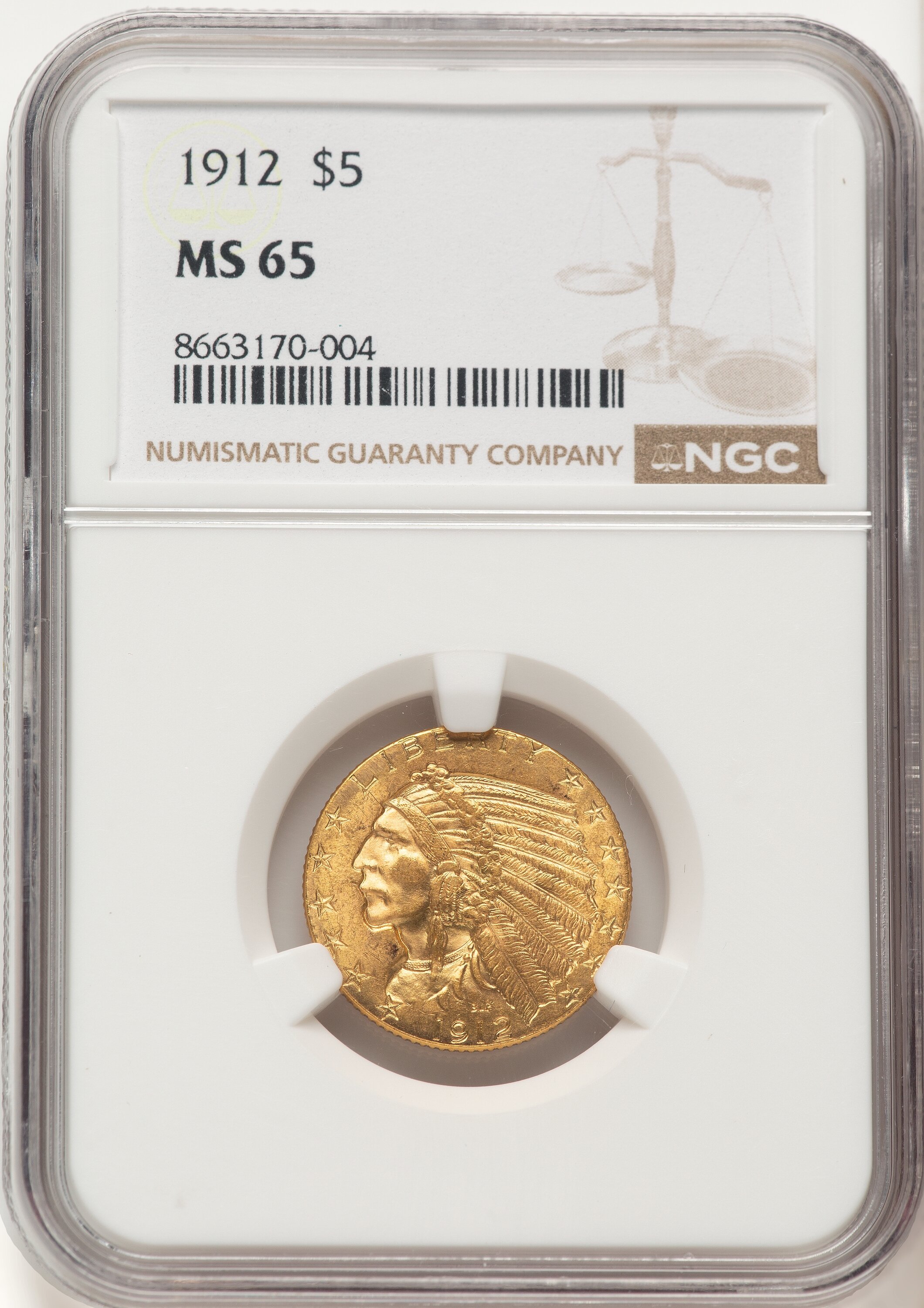 1912 $5 65 NGC