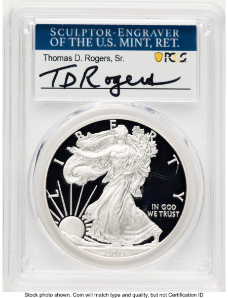 2011-W Proof Silver Eagle 1 oz TD Rogers 70 PCGS