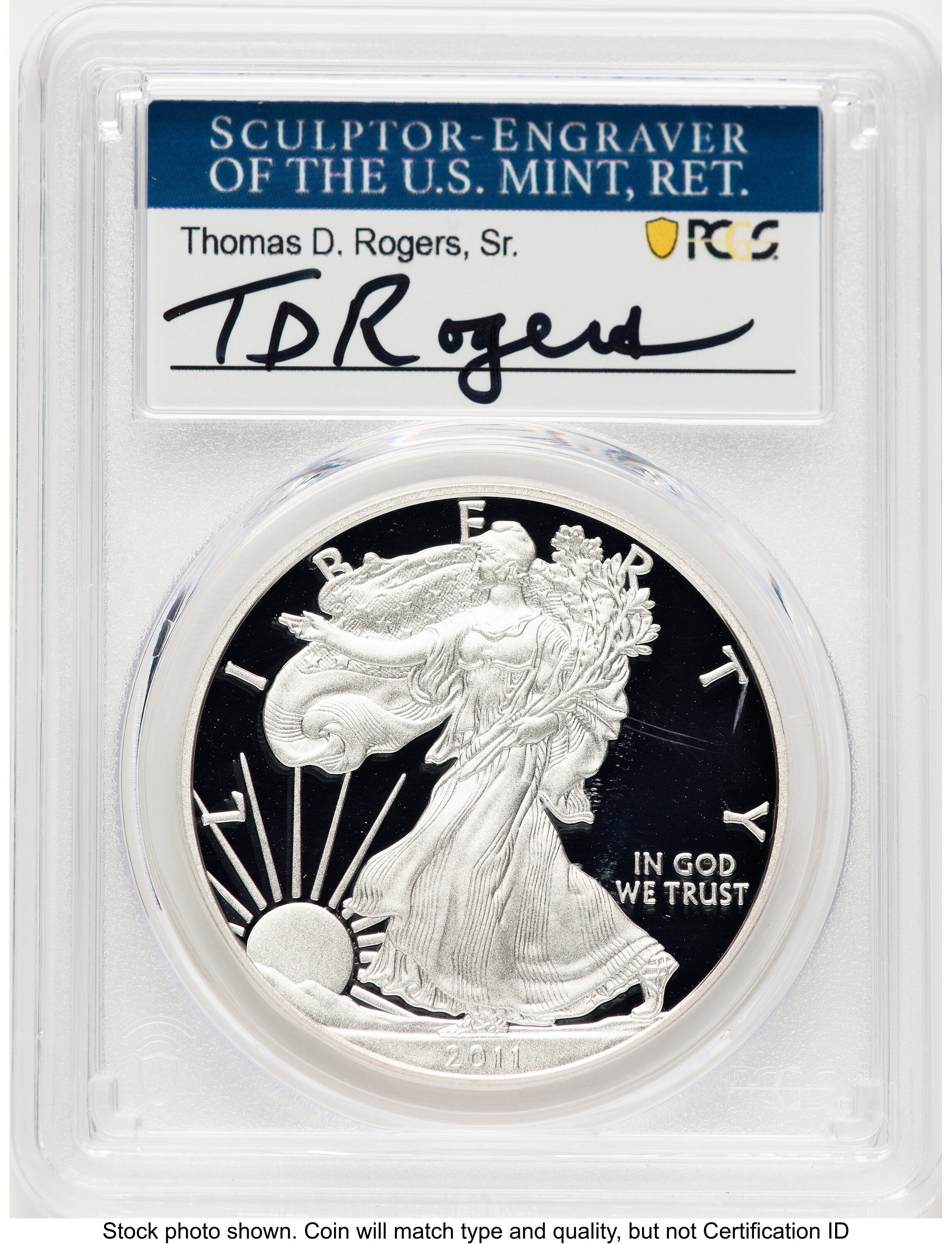 2011-W Proof Silver Eagle 1 oz TD Rogers 70 PCGS