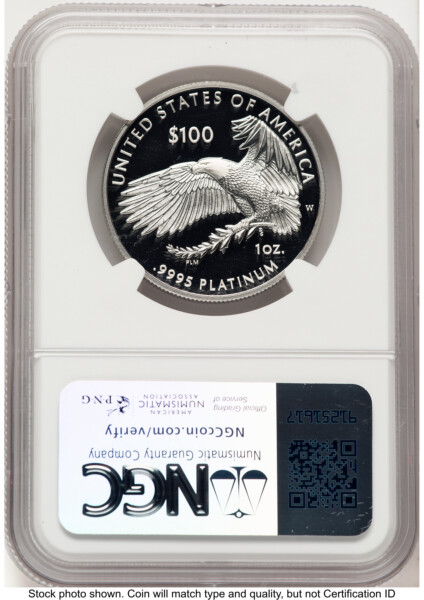 2025-W Proof Platinum Eagle 1 oz FDI Brown Label 70 NGC