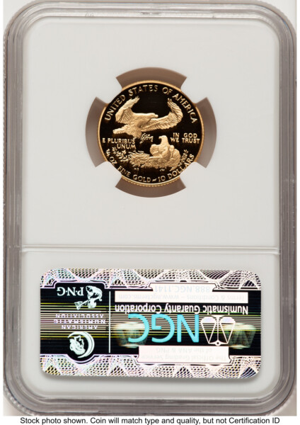 1991-P Proof Gold Eagle 1/4 oz Brown Label 70 NGC