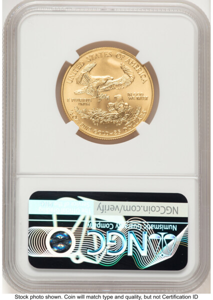 2007-W Burnished Gold Eagle 1/2 oz 0.50 oz Brown Label 70 NGC