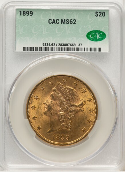 1899 $20 62 CACG