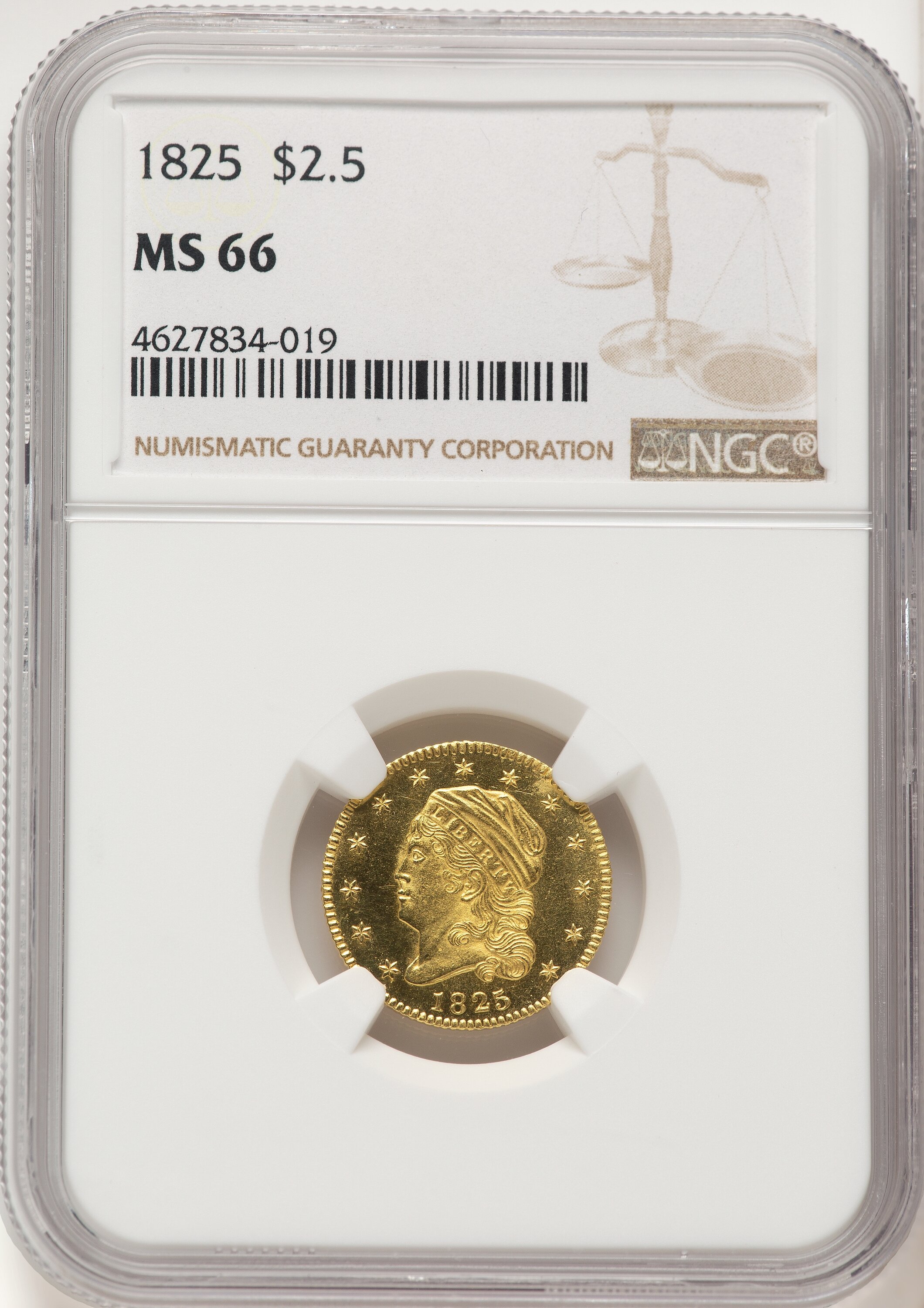 1825 $2 1/2 66 NGC