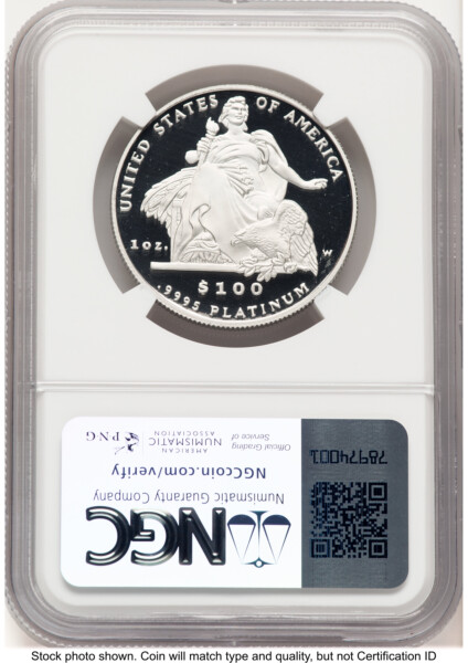 2004-W Proof Platinum Eagle 1 oz Brown Label 70 NGC